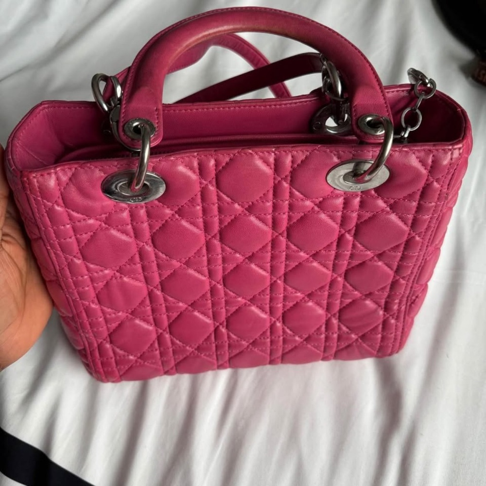 Pink Quilted Handbag